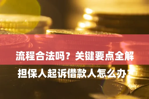 济南

担保人起诉借款人怎么办？流程合法吗？关键要点全解析