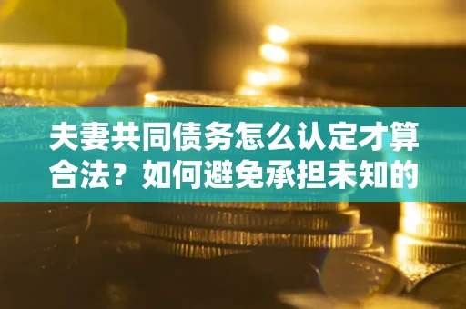 济南夫妻共同债务怎么认定才算合法？如何避免承担未知的债务风险？